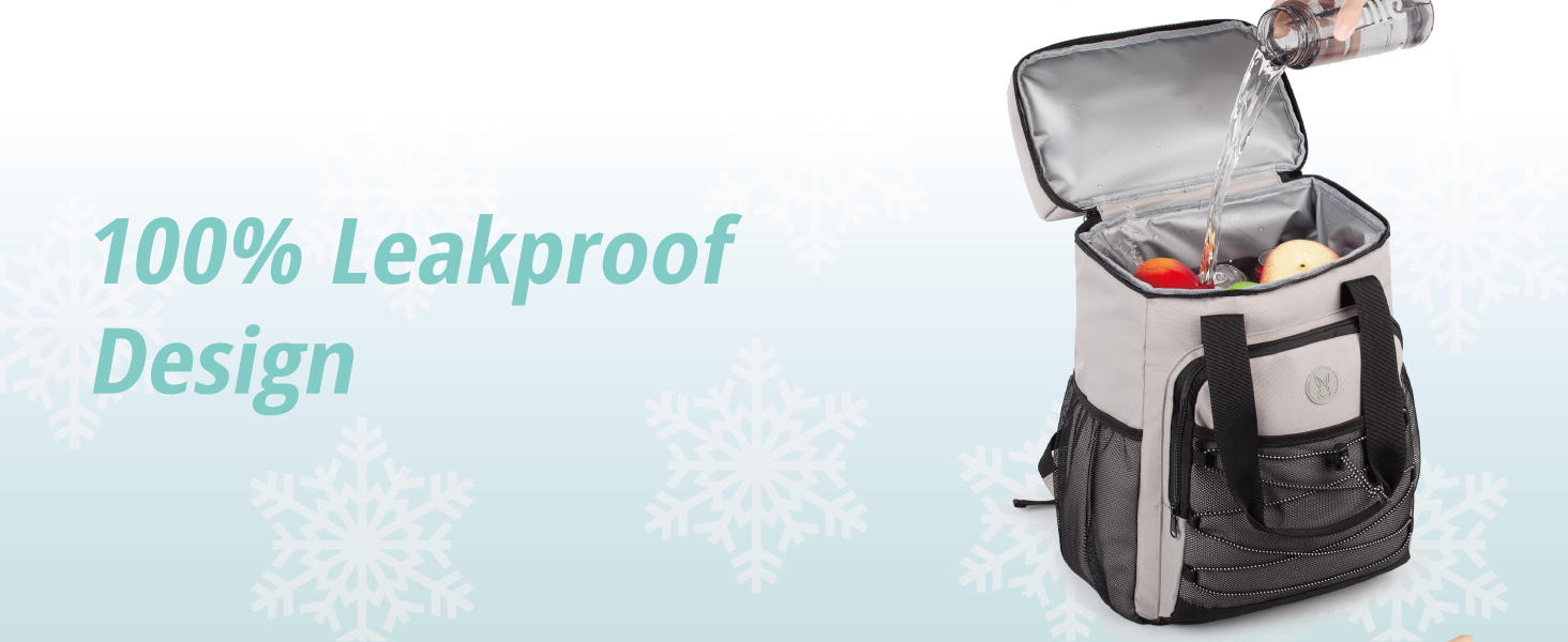 Рюкзак-холодильник з м'яким ручним захопленням, легкий та ізольований, водовідштовхуючий, велика місткість – ідеальний для жінок та чоловіків для пляжу, кемпінгу, пікніка, риболовлі та піших прогулянок (Сірий)