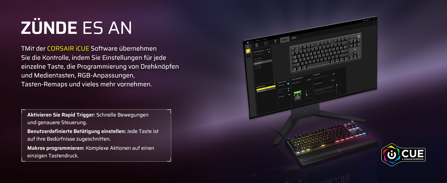 Ігрова механічна клавіатура Corsair K70 MAX RGB QWERTZ DE (Tenkeyless) - сіра