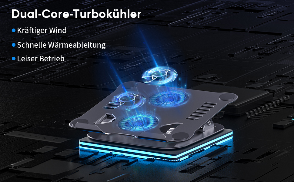 Підставка для ноутбука з RGB-підсвіткою та охолодженням, регульована за висотою, алюмінієва складана ергономічна стійка для MacBook та ноутбуків 10-17 дюймів
