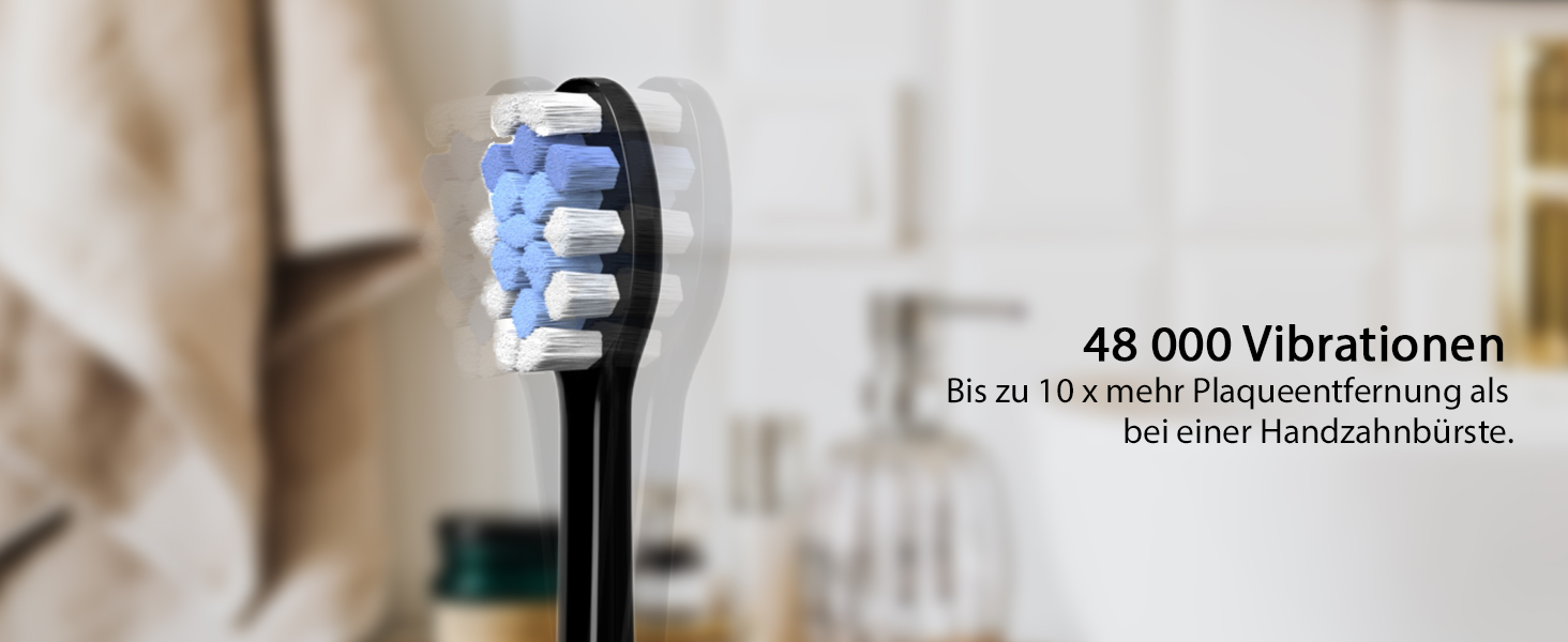 Електрична звукова зубна щітка Tristan Auron SmartOne (Блакитна) – 48 000 вібрацій, 5 режимів, дисплей, USB-C, акумулятор на 6-8 тижнів, IPX7, 6 насадок з чохлом