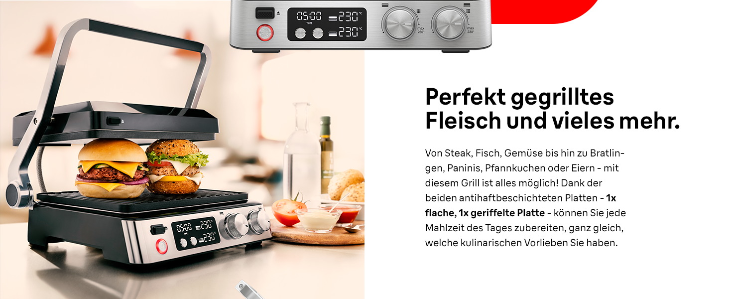 Електричний гриль Braun MultiGrill 7 CG7020: 3-в-1 (контактний гриль, BBQ, духовка), 2000W, велика площа для приготування (12 бургерів), для дому, легко миється