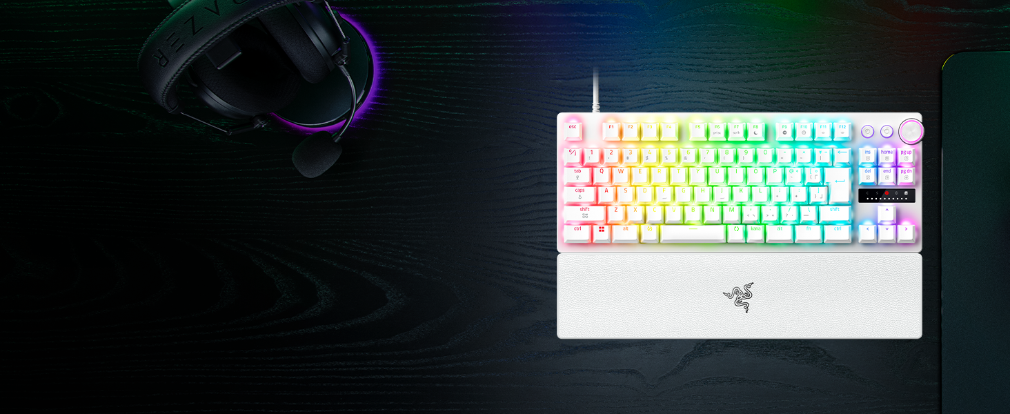 Скляний ігровий килимок для миші Razer Atlas Pro Premium (загартоване скло, мікротравлена поверхня, білий, 450 x 400 x 5 мм)