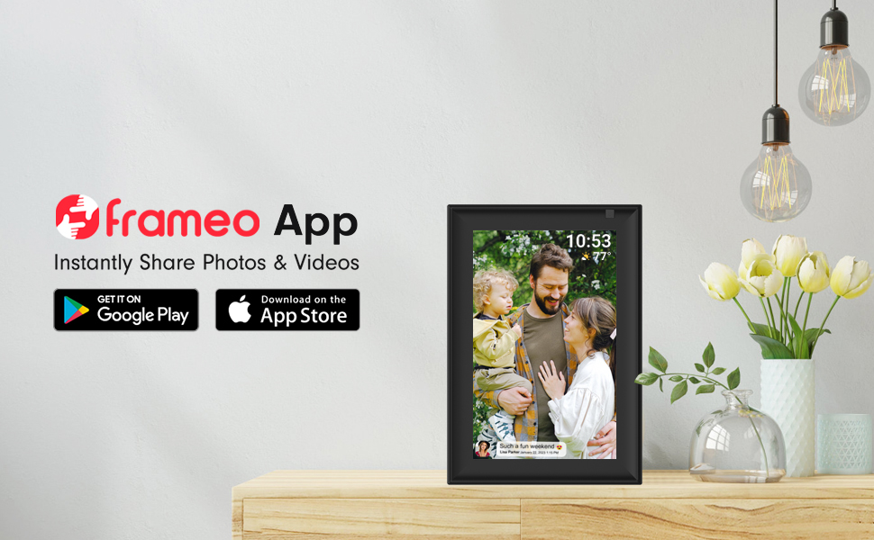 Цифровий фоторамка з Wi-Fi, 10.1 дюйма, сенсорний екран, 32GB, автоповорот, Frameo WiFi 02