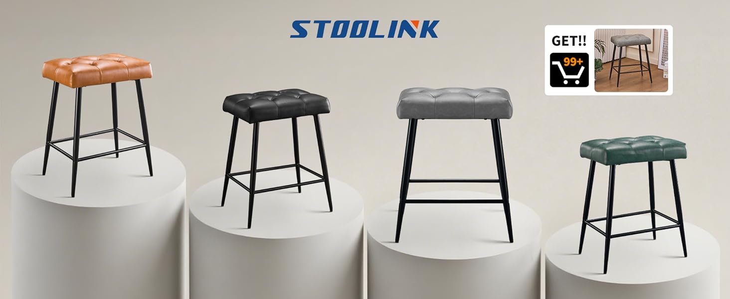 Набір з 2 барних стільців з мікрофібри, сірого кольору, з підніжкою, 62.5 см, без спинки для кухні, бістро, їдальні