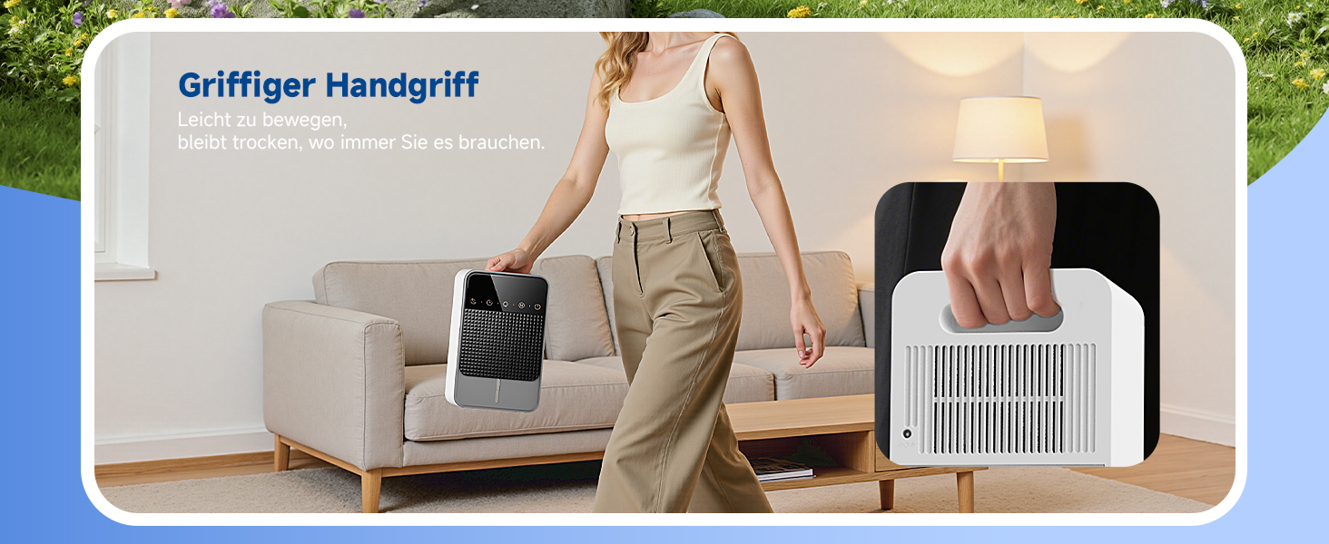 Електричний осушувач повітря 1800 мл з тихою роботою, функцією відтавання та автовимкнення, 7 кольорових підсвіток, портативний осушувач для спальні, ванної кімнати, підвалу, продуктивність 560 мл/24 год