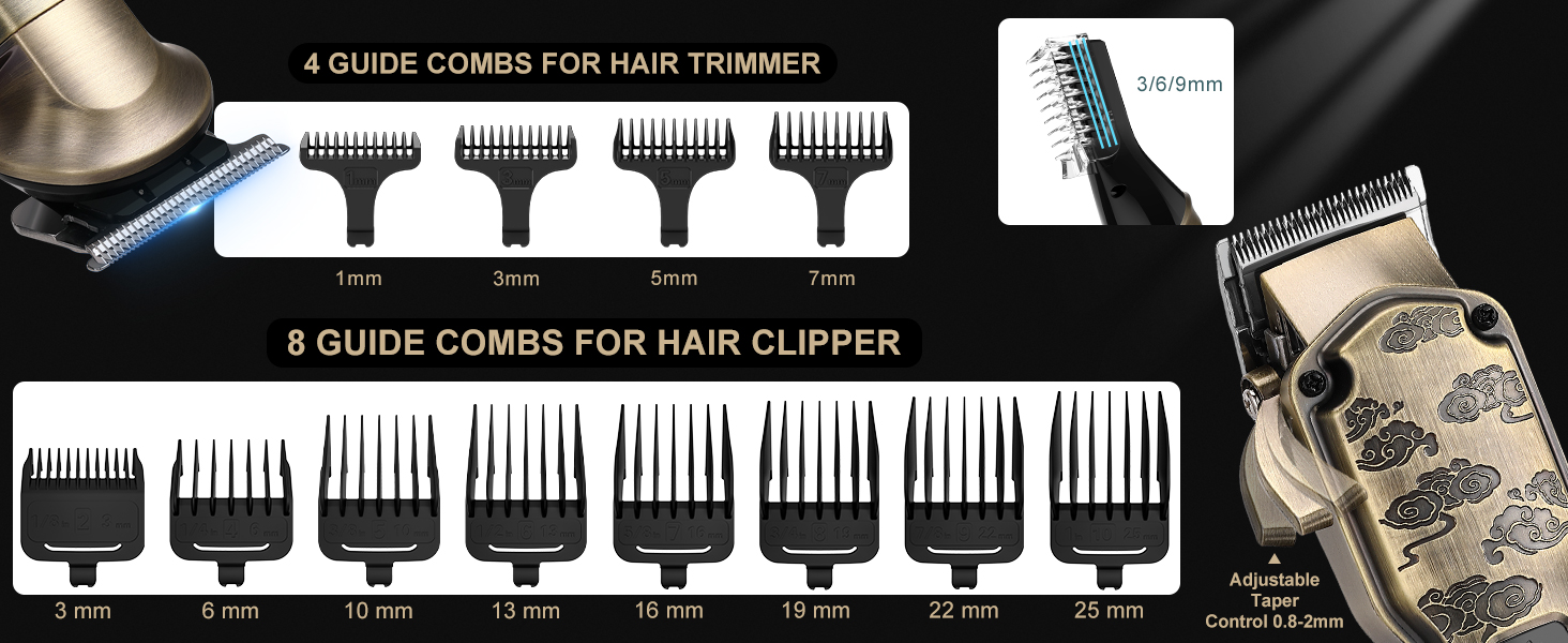 Тример для волосся Hatteker Men Машинки для стрижки волосся, Тример для бороди, Бритва, Водонепроникний, Набір машинок для стрижки