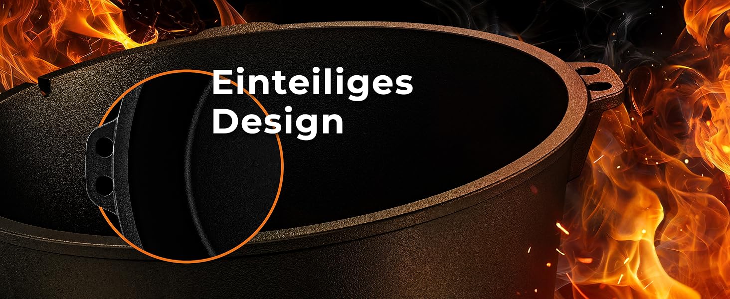 Чавунний казан Dutch Oven 9л з ніжками та знімачем кришки, набір для приготування їжі на відкритому вогні (на 6-10 осіб)