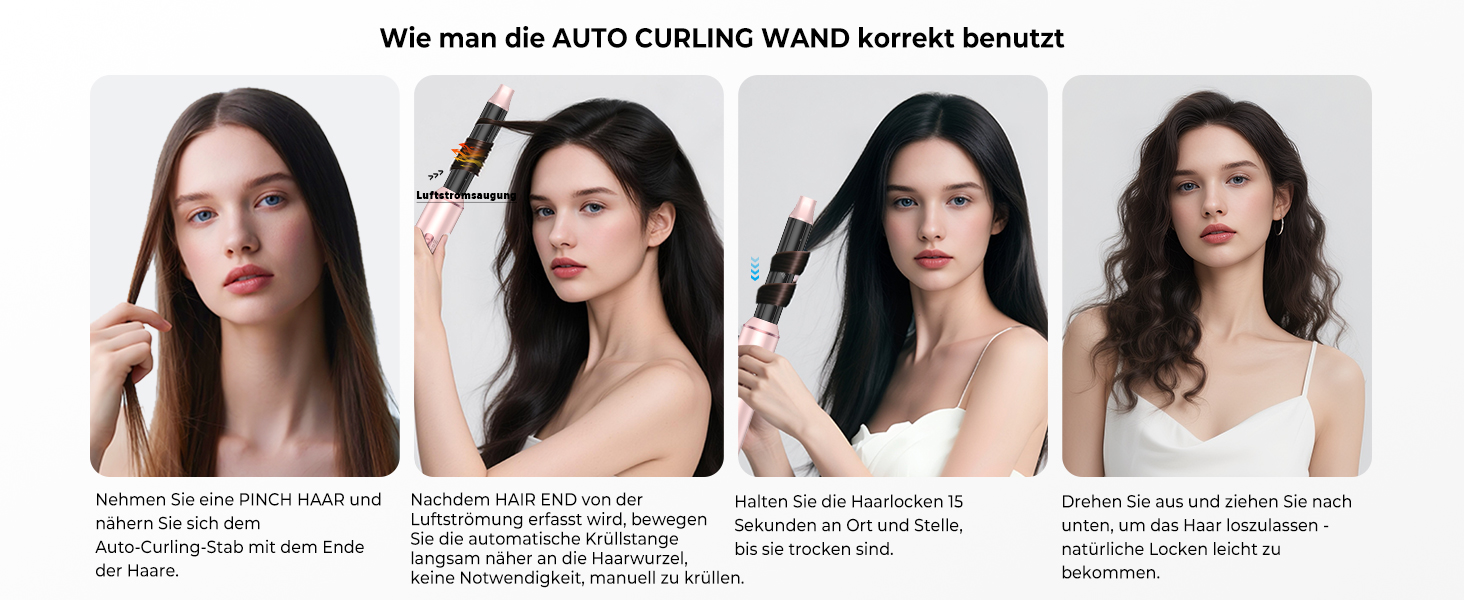 Airstyler 5 в 1: Фен-щітка для волосся з насадкою для локонів, чорно-золотий (5 в 1: Рожевий) - професійний стайлер для укладання