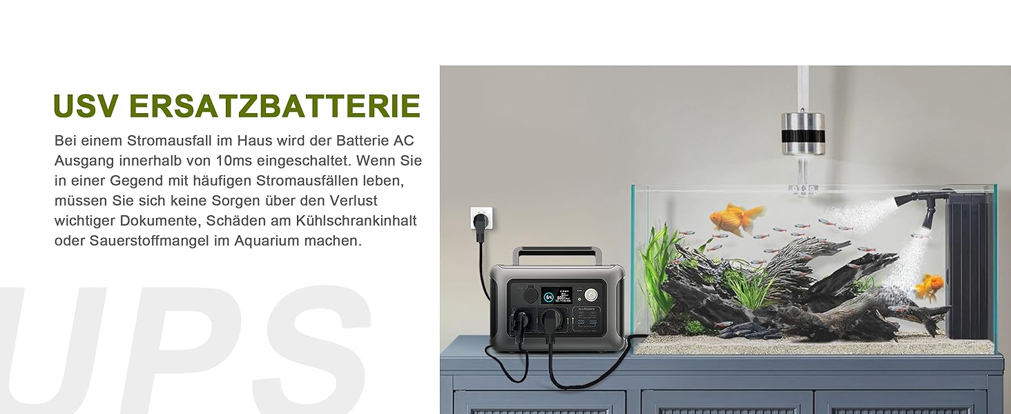 Портативна електростанція ALLPOWERS 299Wh з LiFePO4 акумулятором, 2x 600W (1200W пік) AC виходи, сонячний генератор для подорожей, кемпінгу, саду, вечірки