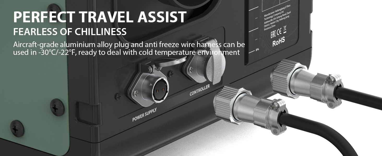 Дизельний опалювач LF Bros 5 кВт - 12/24/220-240В з дистанційним керуванням та LCD-дисплеєм (білий)