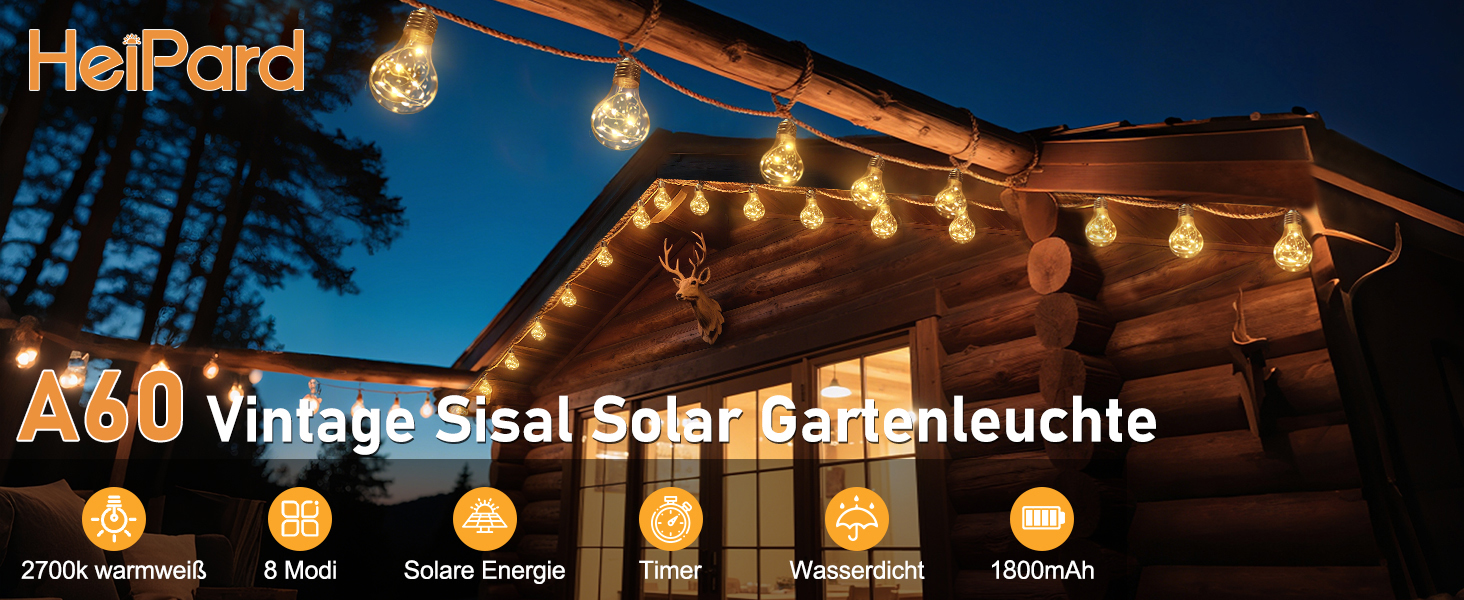 LED гірлянда сонячна для вулиці 10м, 16+1 G40, регульована яскравість, 3 режими, пульт дистанційного керування, вологостійка, тепле біле світло, для саду, балкону, декору вечірок