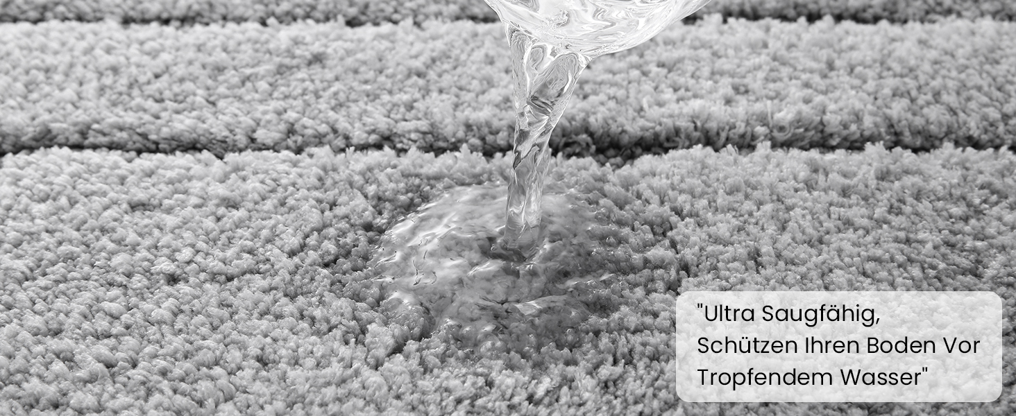 Килимок для ванної кімнати Homaxy з мікрофібри, неслизький, 60x90 см, сірий