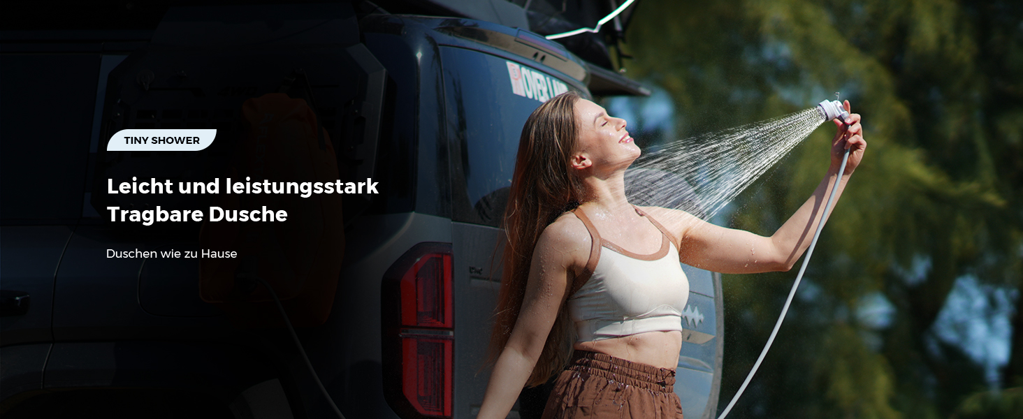 Портативна душова кабіна FLEXTAILGEAR Tiny Shower з помпою, 2.2м шланг, USB-C зарядка та 2 режими економії води, для відпочинку, подорожей, саду, пляжу та тварин