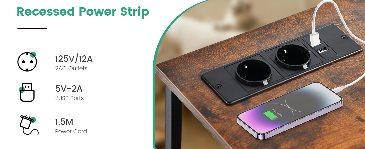 Нічні тумбочки EGGREE (2 шт) з зарядною станцією та шухлядами з тканини, колір вінтажний коричневий, для спальні, невеликих кімнат, готелю та апартаментів. USB-порти та розетки.