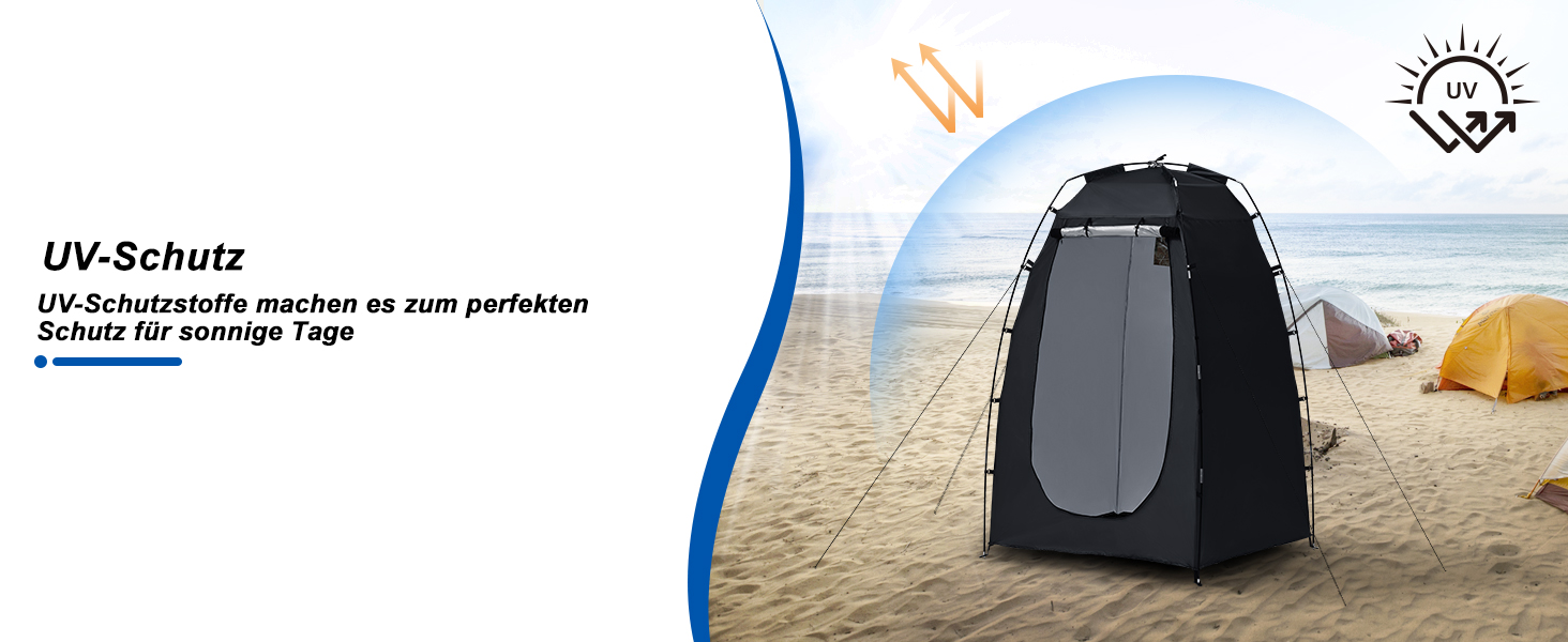 CLIPOP Намет Pop-Up, водонепроникний, легкий, одношаровий, для весняного кемпінгу, простий у встановленні – для пляжу, походів, фестивалів, на відкритий простір, чорний