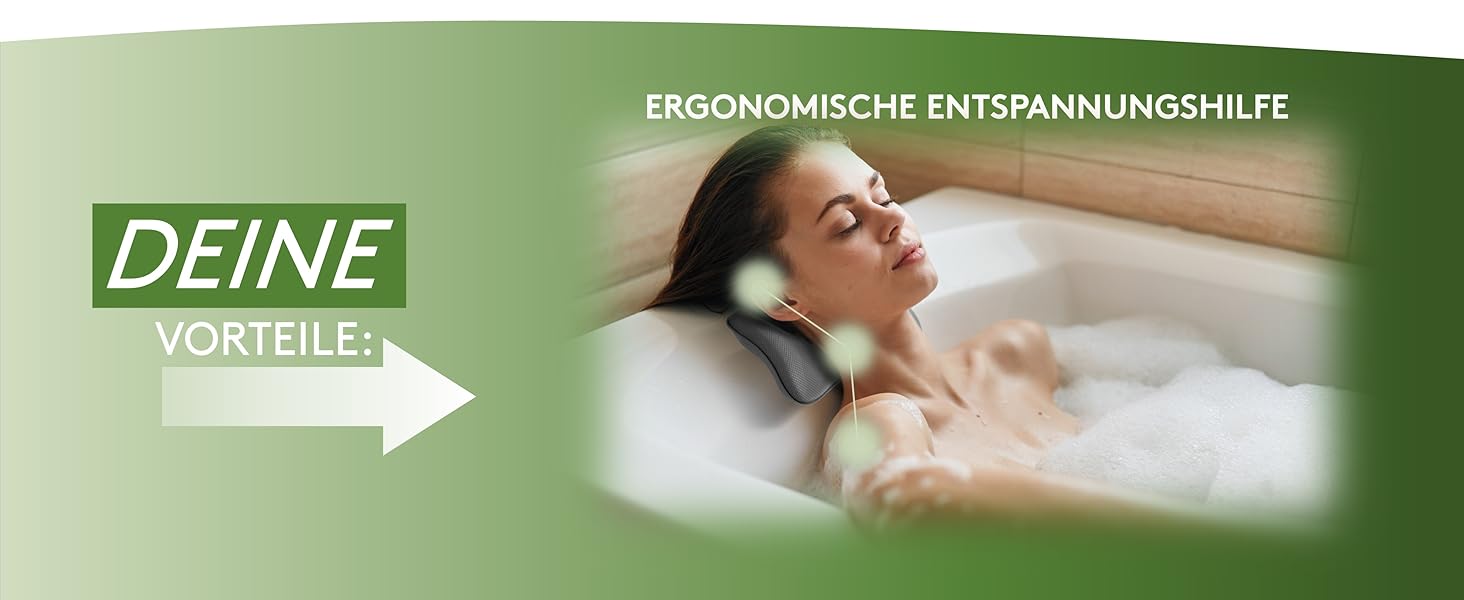 Подушка для ванни преміум-класу сірого кольору з присосками - зручна підтримка шиї та голови для ванни, джакузі та спа - аксесуар для ванної кімнати