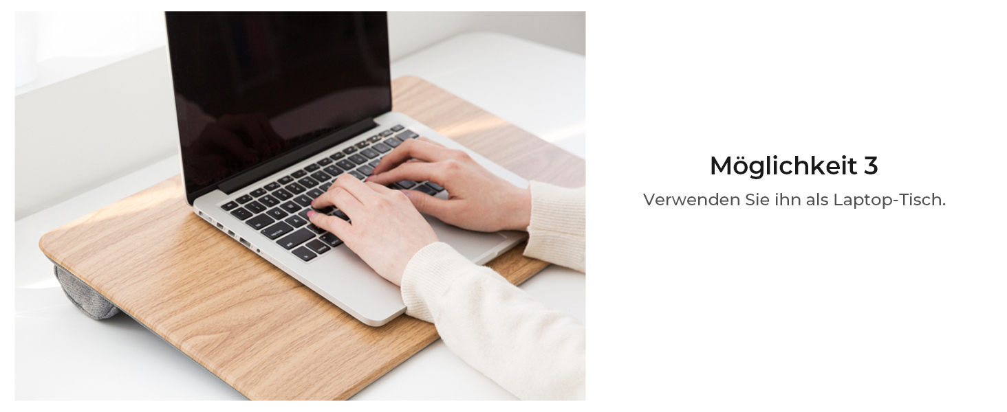 Підставка для ноутбука на колінах, L, з подушкою, для дому/офісу, 17 дюймів, 30.5 x 57 x 4.5 см, деревоподібний дизайн