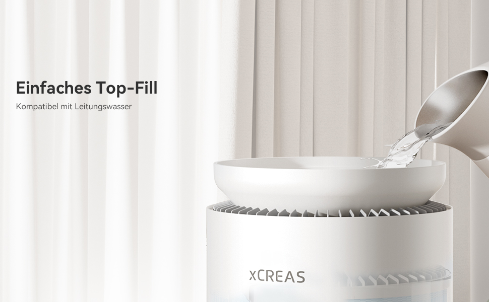 Повітряочисник та зволожувач повітря 2 в 1 – зволожувач-випарник + HEPA-повітряочисник для спальні, резервуар 3 л з верхнім заповненням, надзвичайно тихий 23 дБ, без туману та пилу