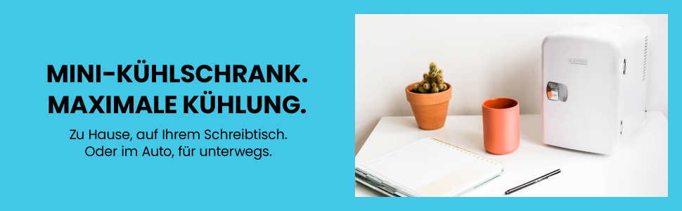 Chefman Iceman: Міні-холодильник з обігрівом, 4 літри, 6 відділень для косметики, перекусів, макіяжу, AC/DC, для дому/авто/спальні