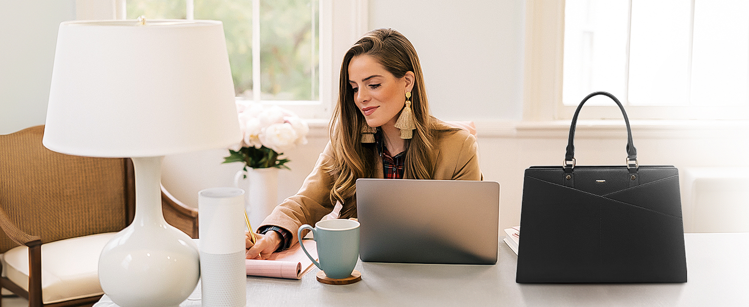 Сумка для ноутбука 17 дюймів LOVEVOOK: жіноча сумка-шоппер, робоча/шкільна сумка, велика сумочка на плече, чорна