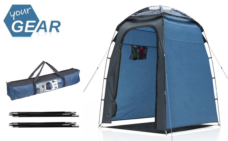 Ваш GEAR Aquila - душова кабіна з куполом, переодягальня з висотою стоячи, намет для обладнання, окреме дно, 5000 мм, UV 50+