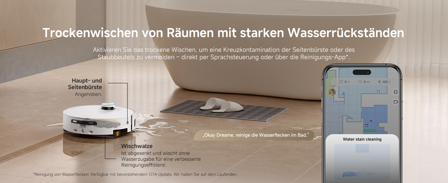 Робот-пилосос Dreame Aqua10 Ultra Track: потужність 30000Pa, безбар'єрне пересування (8 см), самоочищення, автоматичне спустошення, голосове керування