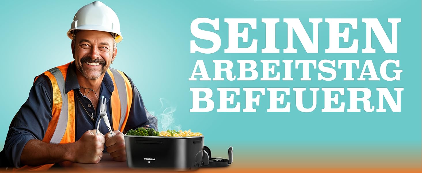 Електрична термобокс TRAVELISIMO 1,5L (80W) – 3-в-1 для подорожей, авто, офісу (Чорний)