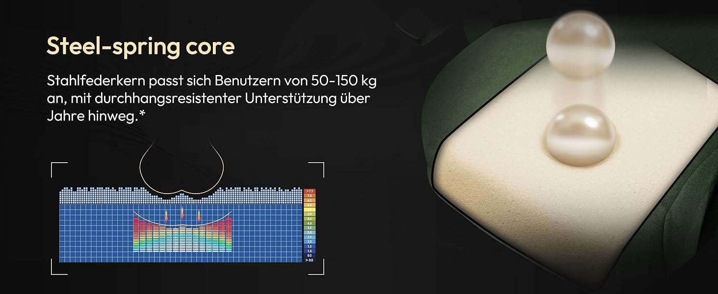 Ігровий крісло Dowinx з мікрофібри, дихаючий та ергономічний офісний стілець, м'яке відчуття як хутро, регульований стілець з підніжкою (зелений)