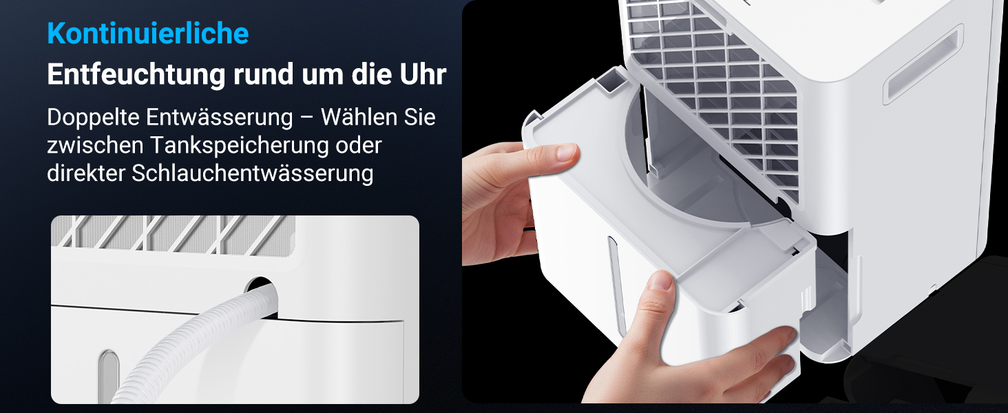 Зволожувач повітря 12л/день з датчиком вологості та LED дисплеєм, таймером, 3 режими, для спальні, офісу, підвалу, безперервна подача, білий (A-20/Tag)