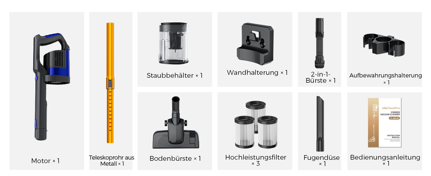 Потужний пилосос Con XL-606-60: 60KPa, 680W, 7м, 800мл, для твердих поверхонь, помаранчевий