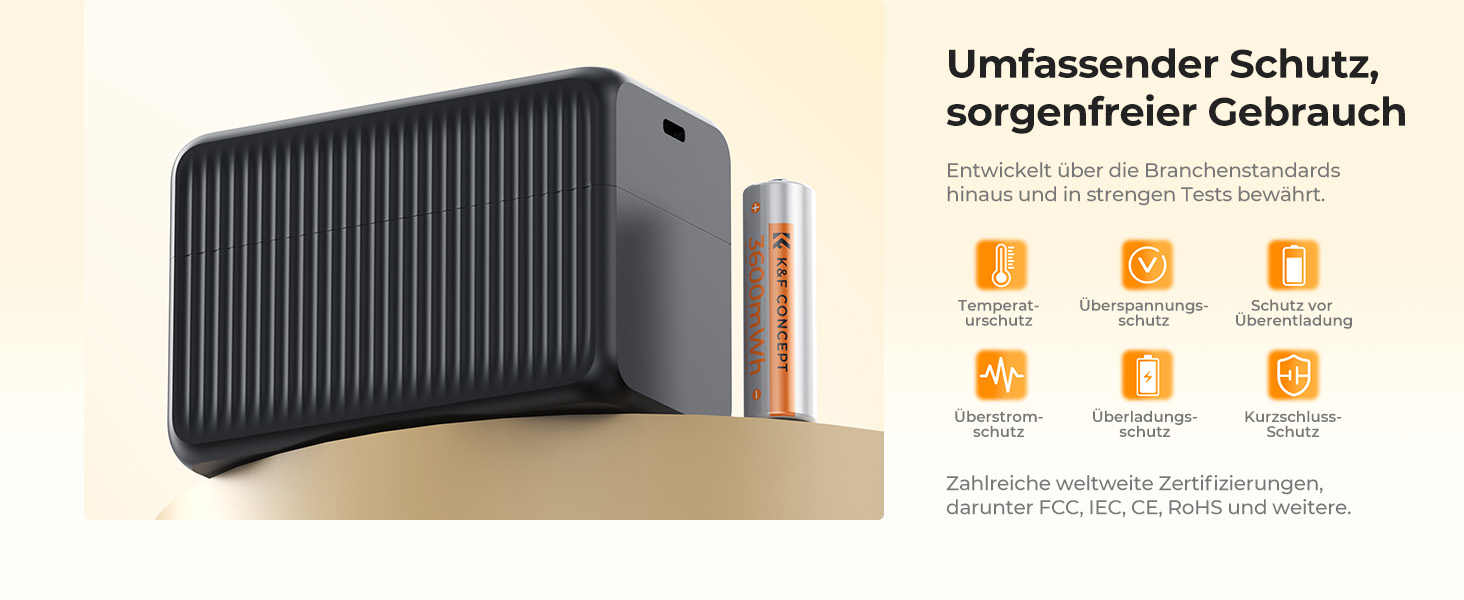 Акумулятори K&F Concept AA (1.5V), перезарядні літієві батареї, комплект 12 шт.