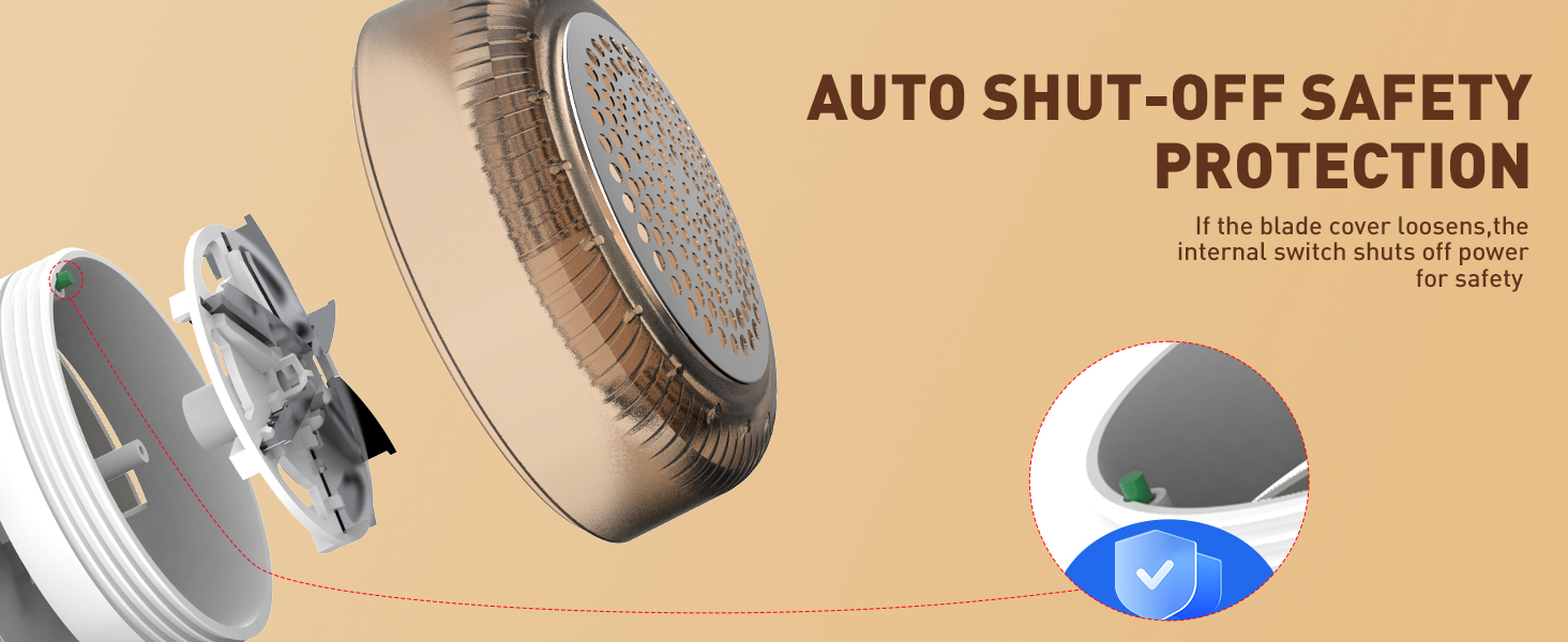 Електричний видалення ворсу для тканини COPPA: 6 лез, 3 швидкості, перезаряджається, для одягу, меблів (фіолетовий)