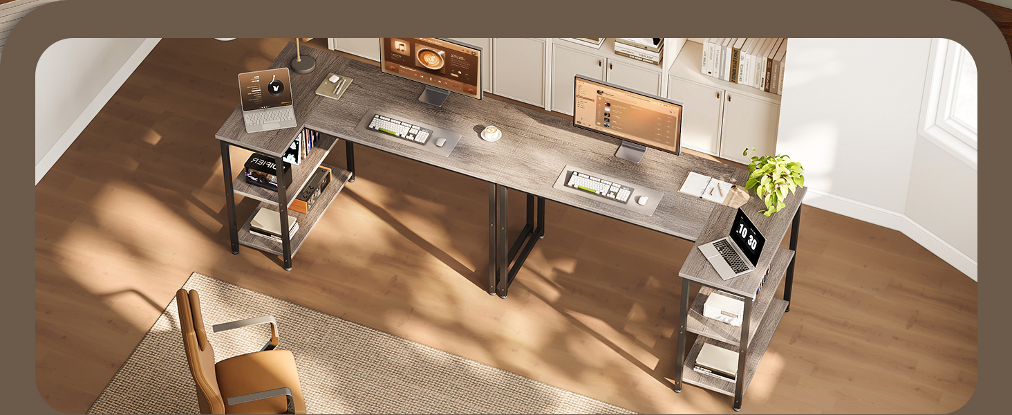 Комп'ютерний стіл Coleshome для геймінгу, кутовий, з обертовим ящиком, 120x70 см (сірий)