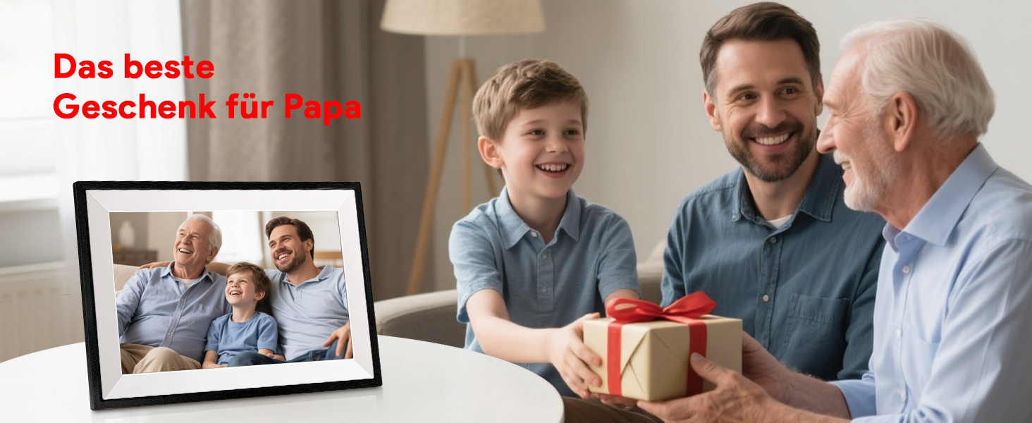 Frameo Цифровий фоторамка 10.1 дюйма, WALN, 32 ГБ, автоповорот, відправка фото/відео через додаток