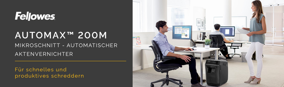 Fellowes Autofeed Aktenvernichter AutoMax 90M: Шредер для документів, автоматичний, офісний, Fellowes