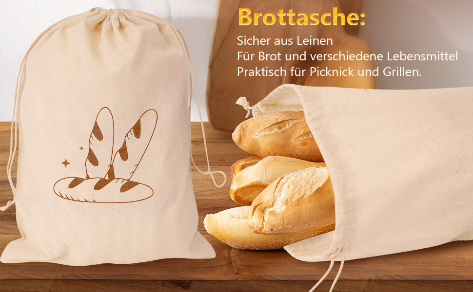 Набір для бродіння тіста Brotgar з силікону (23см круглий & 25см овальний) – для закваски, з лопаткою, ніжчиком, тканиною для бродіння – складний, гігієнічний, для початківців та професіоналів (10шт)