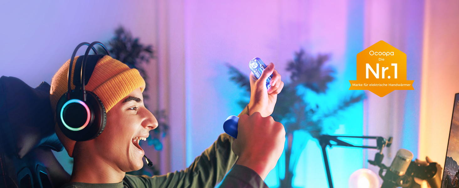 Електричний грійка для рук OCOOPA 10000 mAh, 2 шт. з розділенням, магнітний, 4 режими нагріву, швидкий нагрів, USB powerbank для зими, UT2s (MagTwins) (Pro_Schwarz)