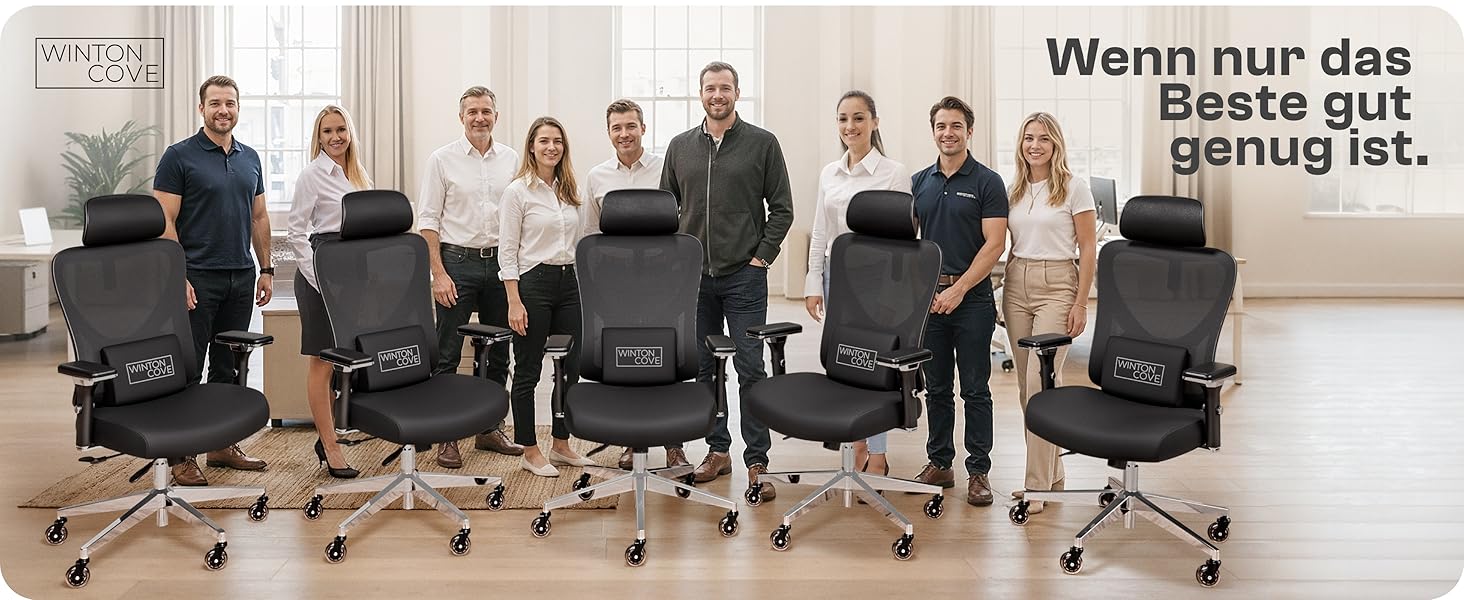 Ергономічне крісло Galahad для офісу та ігор | Крісло для роботи та геймінгу | Міцне крісло до 150 кг (чорний Lancelot)