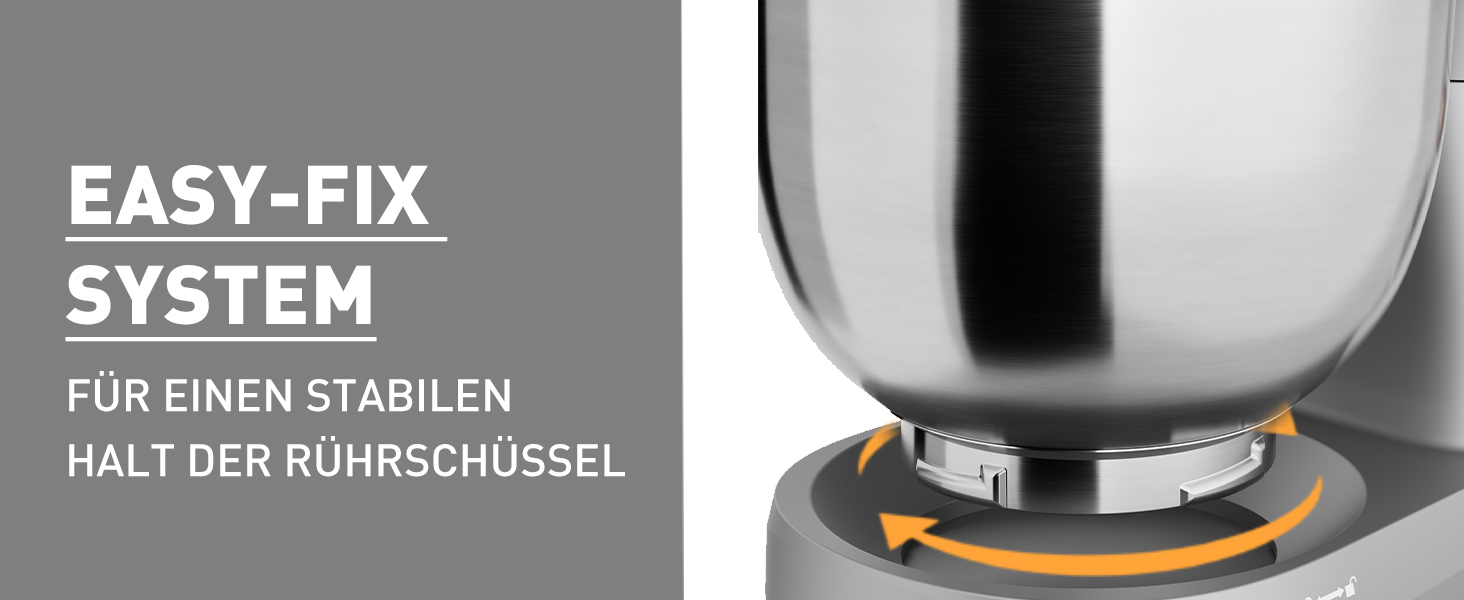 Кухонна машина Heinrich's 1500W з місткою чашею 6L (нержавіюча сталь)