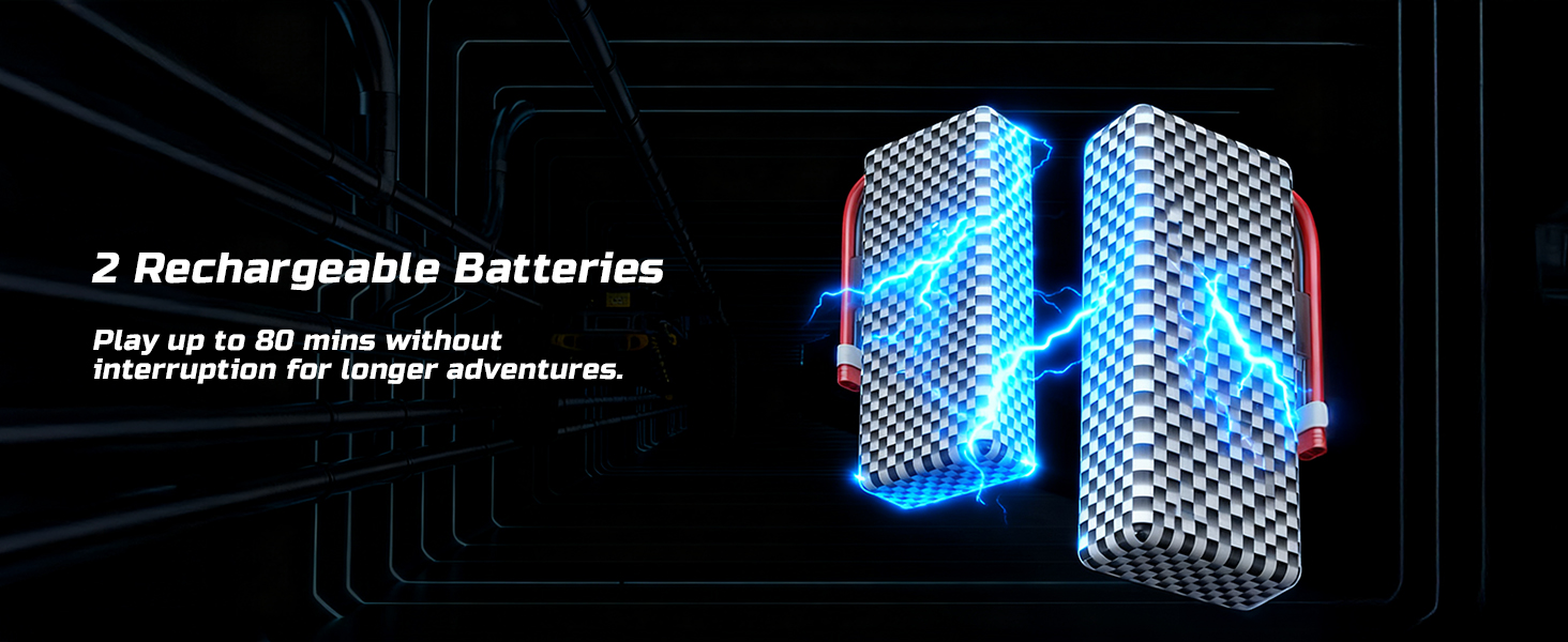 Радіокерований позашляховик DEERC 9205E 1:10 48 км/год 4WD з двома акумуляторами - іграшка для дітей та дорослих