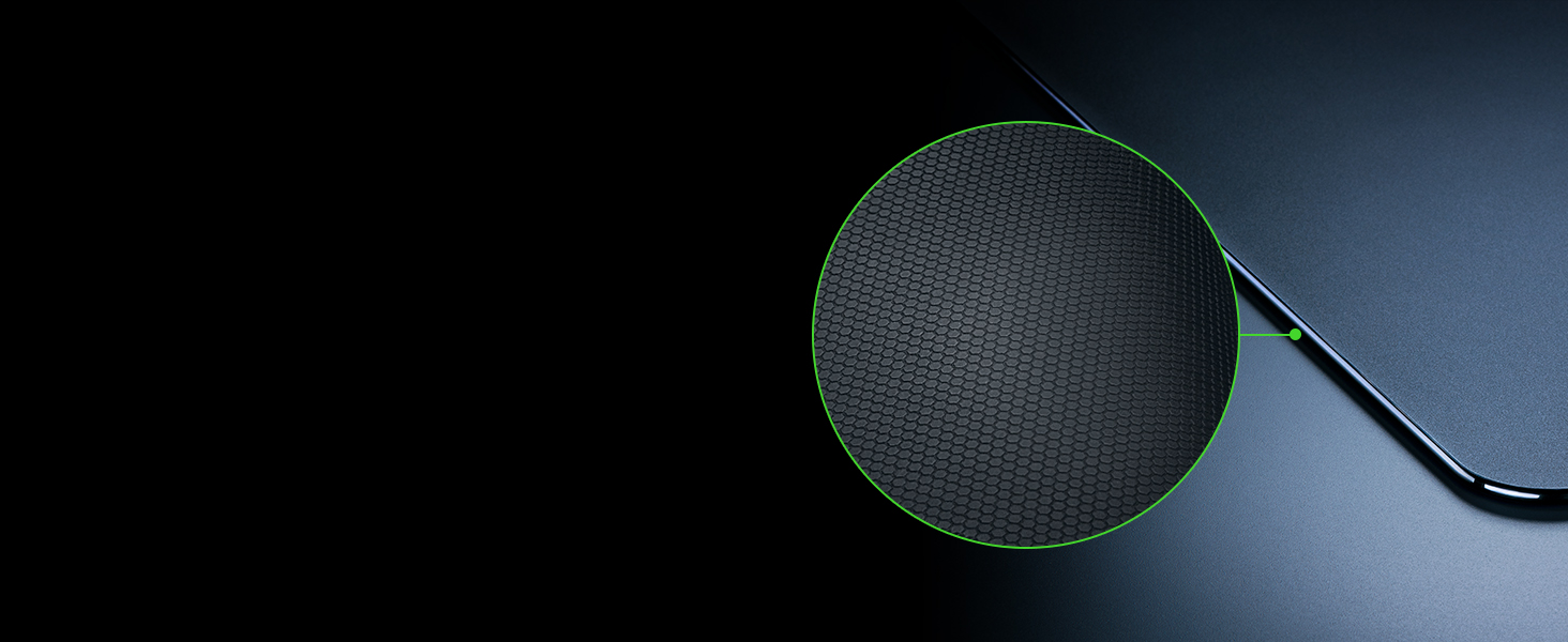 Скляний килимок для миші Razer Atlas — преміум ігровий килимок із загартованого скла, мікрогравірована гладка поверхня, стійкість до бруду та подряпин, чорний (450 x 400 x 5 мм)