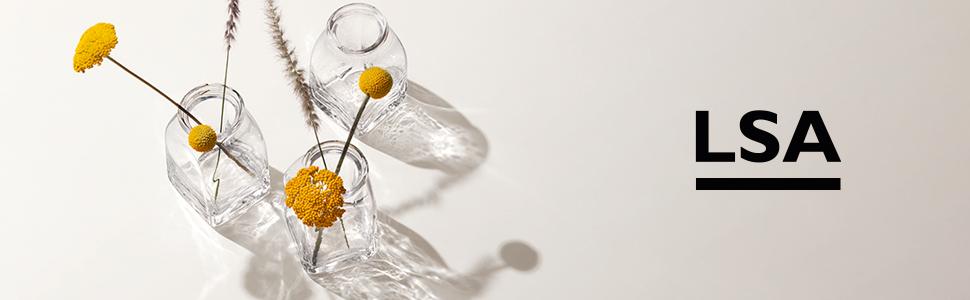 Ваза LSA Pleat сірого кольору, висота 26 см