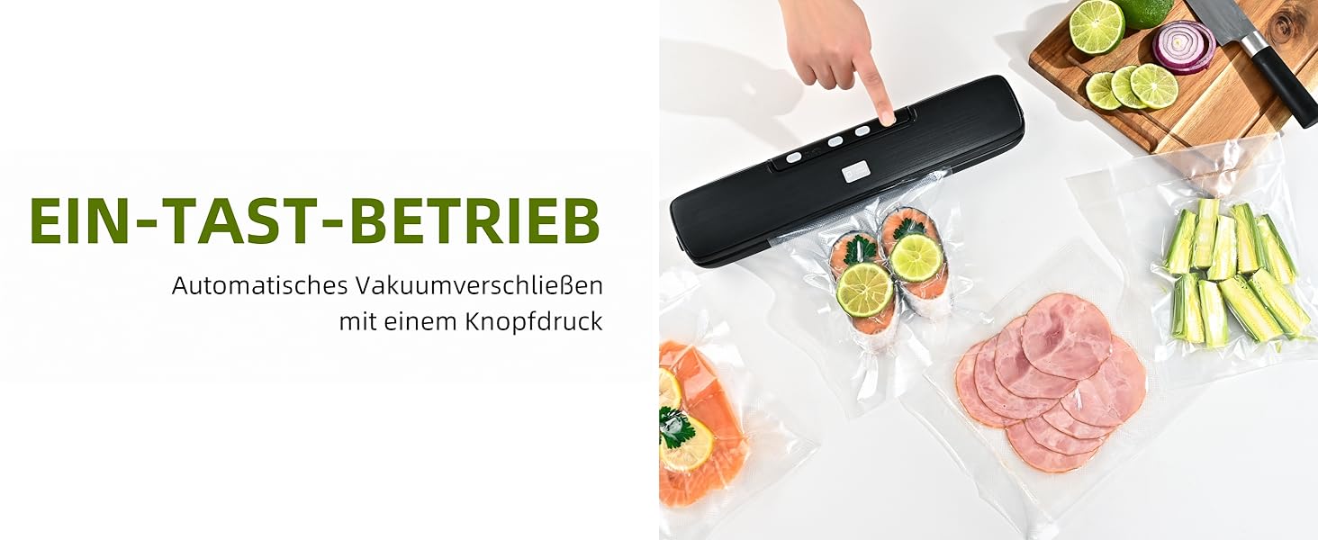 Вакууматор для продуктів 5-в-1 Kitchen in the box – автоматичний вакуумний пакувальник з режимами вологого та сухого запечатування, ширина шва 5 мм, комплект з 15 пакетами та шлангом