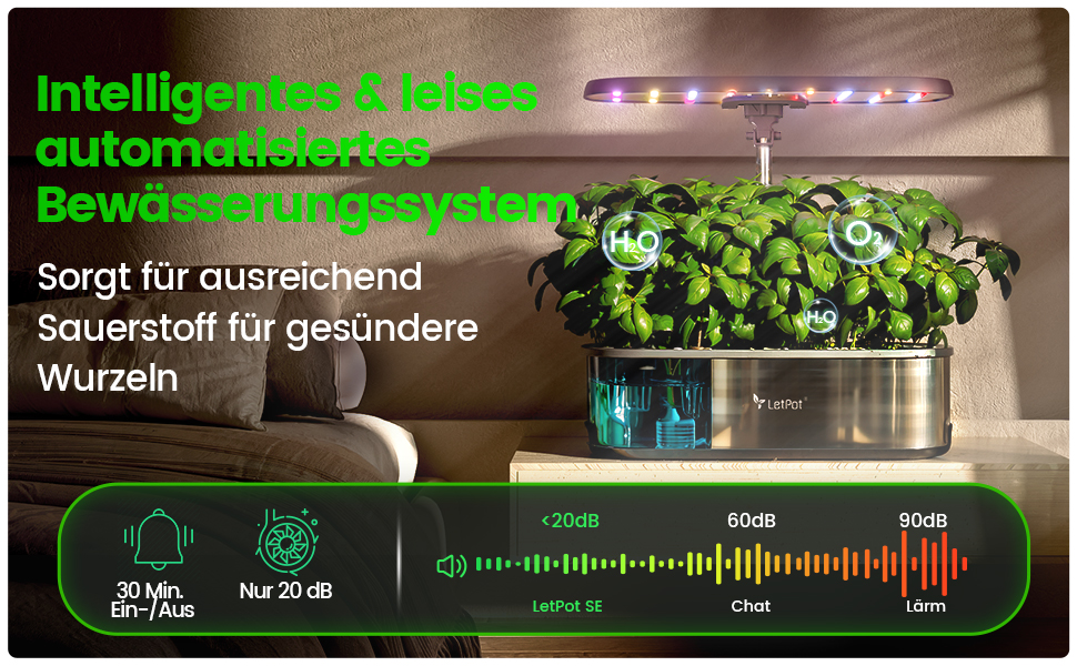 LETPOT LPH-SE: Система гідропоніки WiFi для вирощування трав, 12 капсул, внутрішній сад з LED-підсвічуванням 24W, 5.5L резервуар, автоматичний таймер