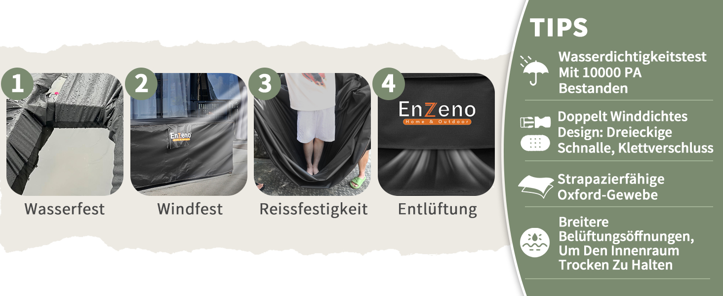 Чохол для садовой мебели Enzeno 200x160x74 см, водонепроникний, з оксфордської тканини, захисний чохол для садовой lounge мебели, зимовий захист, для садового столу