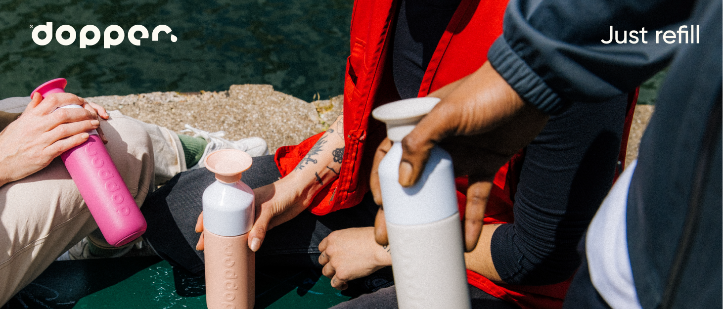 Сталева пляшка для води Dopper 450 мл, сіра — герметична спортивна фляга з нержавіючої сталі 18/8, без BPA, для спорту, офісу та активного відпочинку