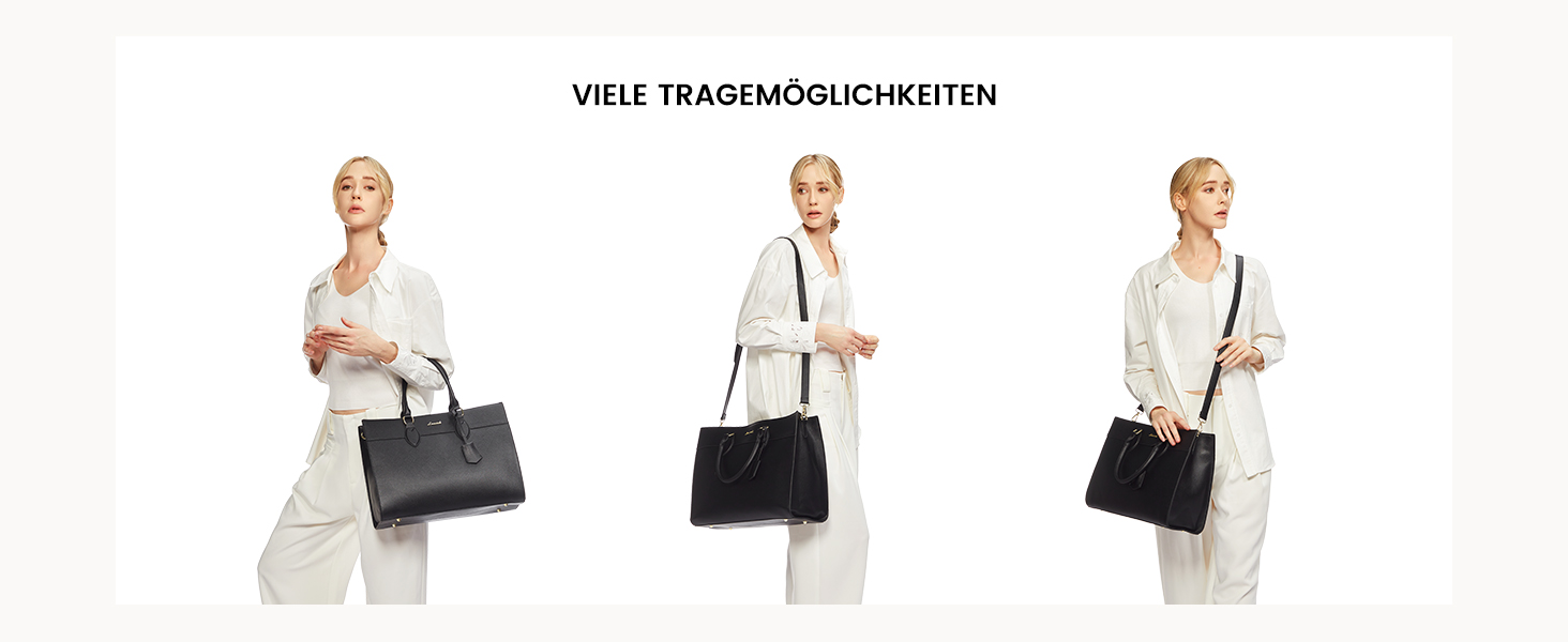 Сумка для ноутбука LOVEVOOK 15.6 дюймів, велика робоча сумка, шопер, акцентна сумка, водонепроникна сумка з PU шкіри, для бізнесу, роботи, навчання, чорна