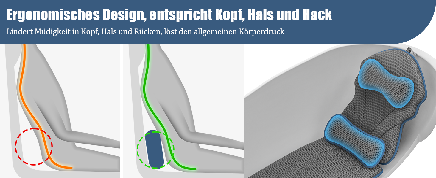 Подушка для ванни на все тіло з підтримкою шиї, плечей та попереку. Подушка для ванни з повітряної сітки 5D для жінок, сірого кольору.