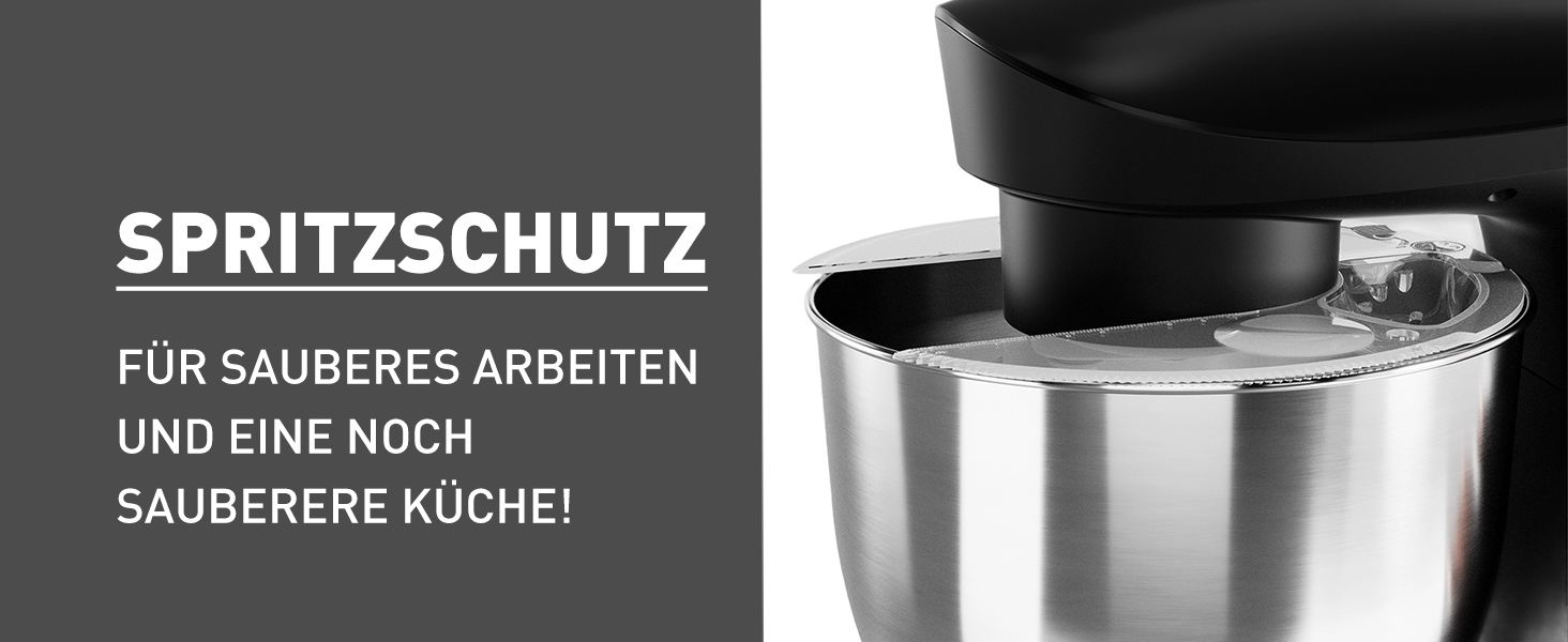 Кухонна машина Heinrichs 1500W з місткою чашею 6L з нержавіючої сталі, 10 швидкостей, титан, міксер, тістоміс, планетарний міксер