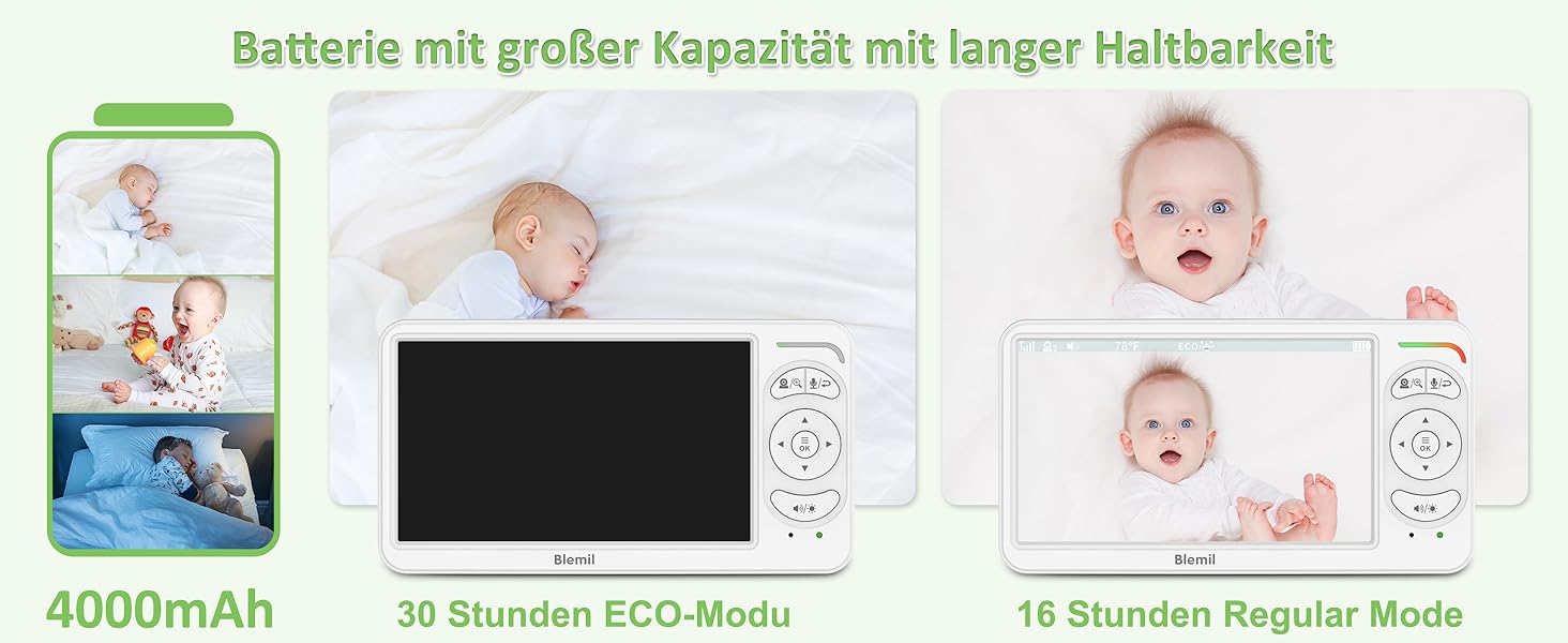 Відеоняня Blemil з 2 камерами, 6